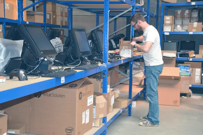 eutronix staging and logistics hardware service in warehouse environment