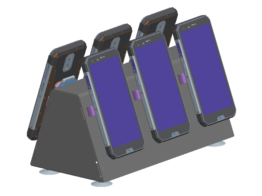 SDT-121 - 6 Slot Charging cradle with power cable