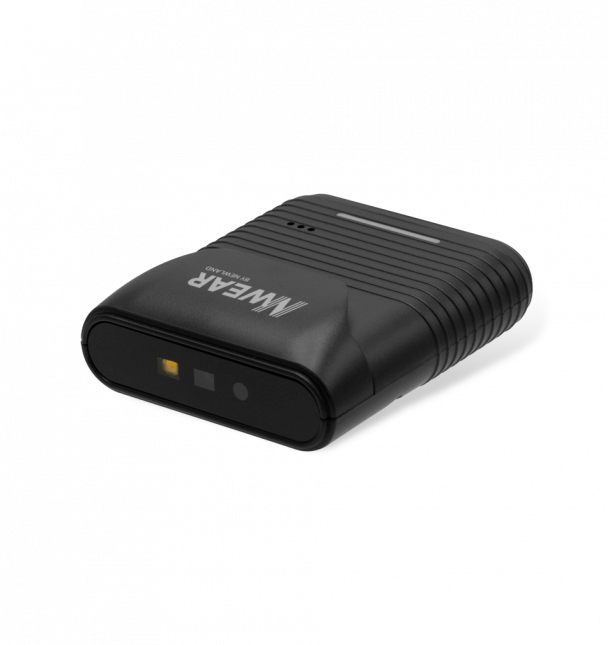 Hand mounted BT 5.0 with Standard Range 2D scanner. Laser Cross aiming