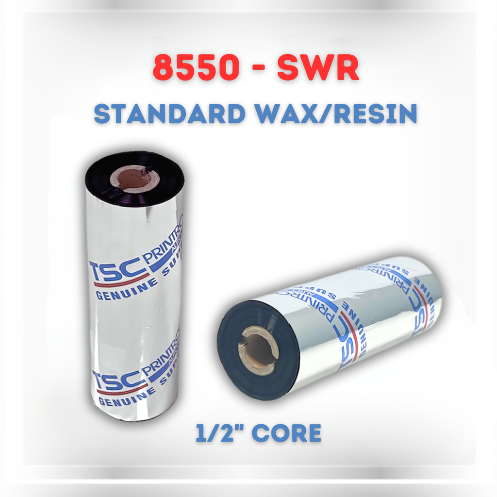 110mm x 74M 8550-SWR STANDARD WAX/RESIN,1/2"CORE,12 ROLLS/CTN