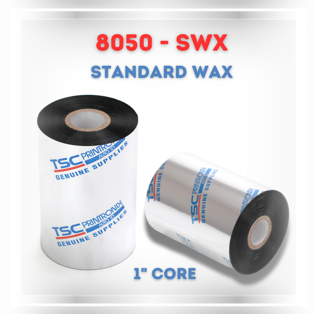 90mm x 450M 8050-SWX STANDARD WAX,1"CORE,12 ROLLS/CTN