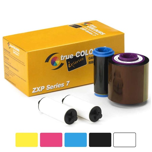 [800077-742EM] Zebra YMCKO colour ribbon for ZXP7 (750 images)