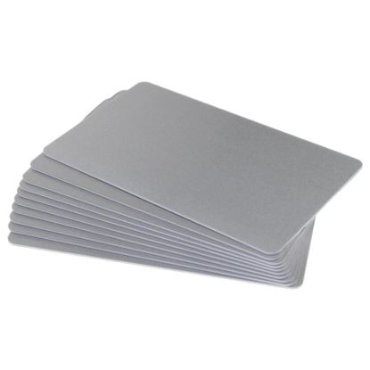 [CL-76-500-IMPR2AR] Silver PVC Cards 86x54mm - 0.76mm (500 pcs) PMS877
