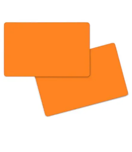 [CL-76-5x100-ORANGE] Orange PVC Cards 86x54mm - 0.76mm (5x100 pcs) PMS21 