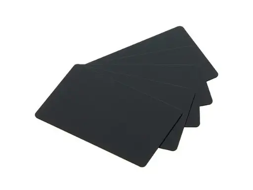[CL-PVC-U-76-TEINTE] PVC U Cards Black matt laminate (5x100 pcs)