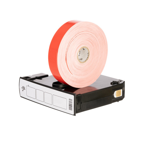 [10012713-6K] Wristband, Synthetic, 25 x 254mm, Direct thermal, Z-Band Fun, Adhesive closure, Cartridge, 350/roll, Orange (Box of 6)