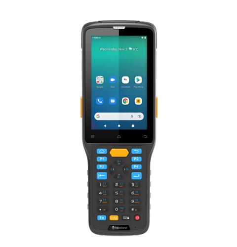 [N7-Pro-W4-S2-A13] Newland N7 Cachalot Pro II Mobile Computer 4GB/64GB with 4” Gorilla Glass Touch Screen, 29 keys keyboard, 2D CMOS Mega Pixel imager with Laser Aimer, BT, GPS, NFC, 4G & WiFi, Camera. Incl. USB cable, battery and multiplug adapter. OS: Android 13 GMS AER.